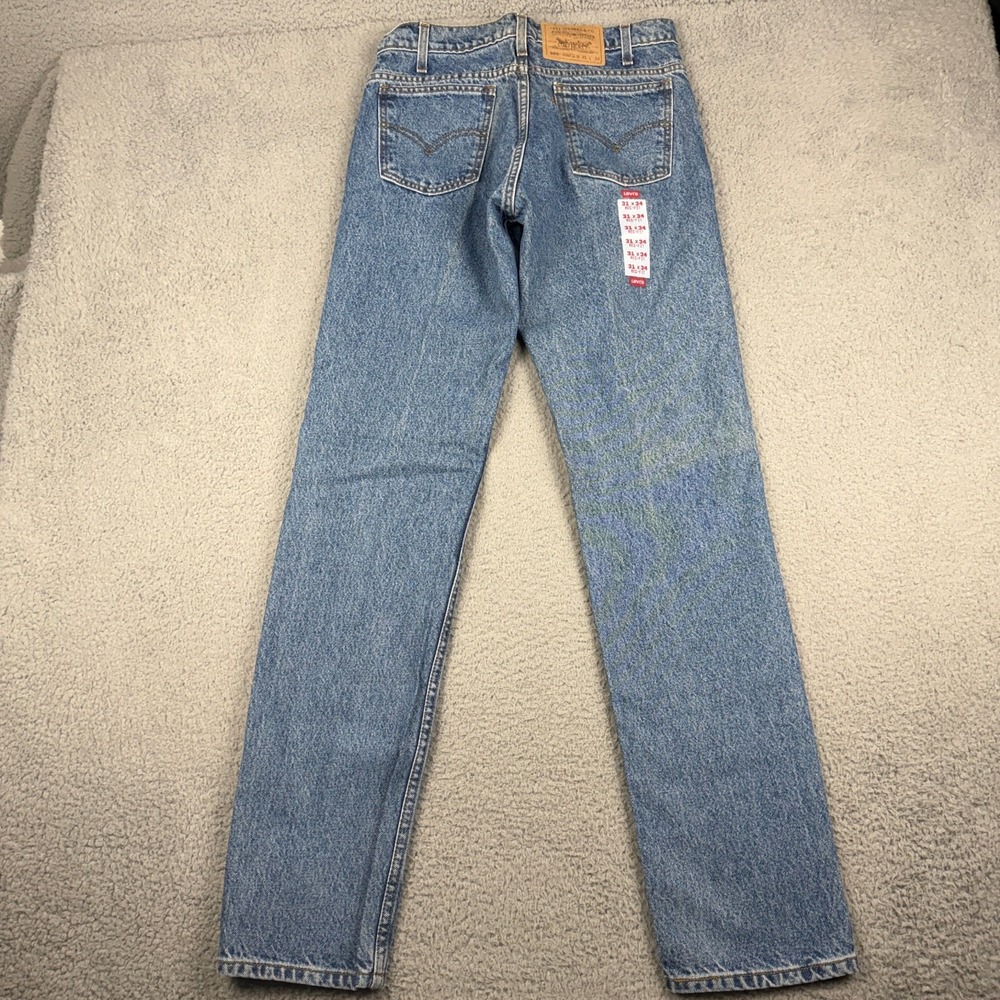 Vintage Levis 505 Mens 31x34 Orange Tab Light Wash Straight Leg 1996 90s